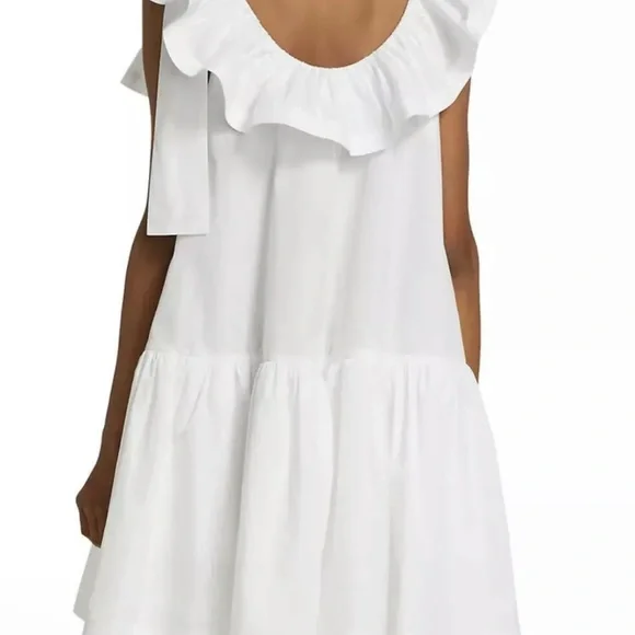 3.1 Phillip Lim Asymmetric Ruffle Cotton Mini Dress Size 2